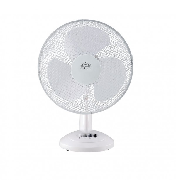 VENTILATORE DA TAVOLO DCG VE9040 40 CM OSCILLAZIONE ORIZZONTALE 3 VELOCITA' BIANCO