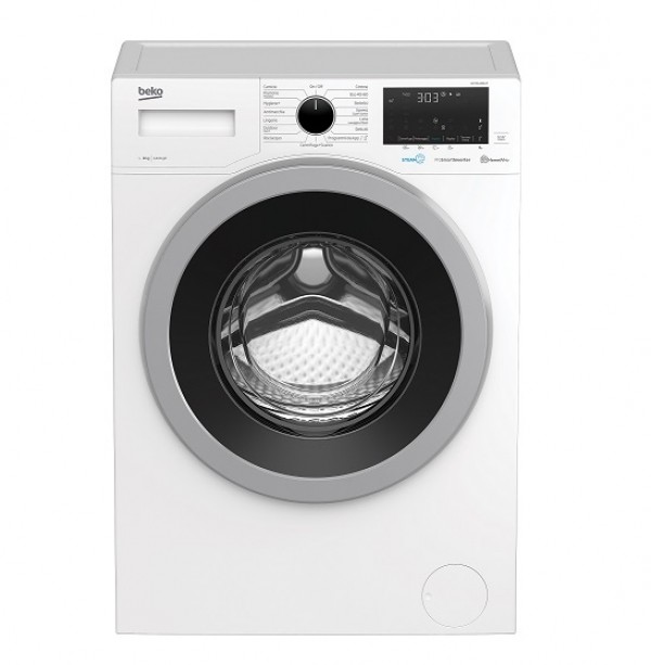 LAVATRICE BEKO WUY81436SI-IT VAPORE STEAMCURE 8 KG 1400 GIRI CARICO FRONTALE 15 PROGRAMMI PARTENZA RITARDATA PROSMART INVERTER LIBERA INSTALLAZIONE CLASSE C