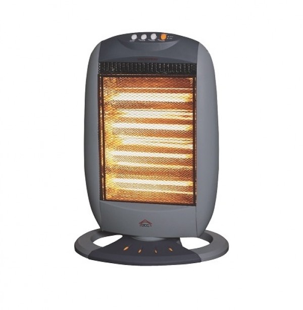 STUFA ALOGENA OSCILLANTE DCG SA9224 4 POTENZE 1600 W CON MANIGLIA POSTERIORE GRIGIO