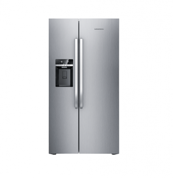 FRIGORIFERO GRUNDIG SIDE BY SIDE GSBS 16820 FX 90 CM 640 L TOTAL NO FROST DISPENSER ACQUA E GHIACCIO LIBERA INSTALLAZIONE INOX CLASSE A++ GARANZIA UFFICIALE
