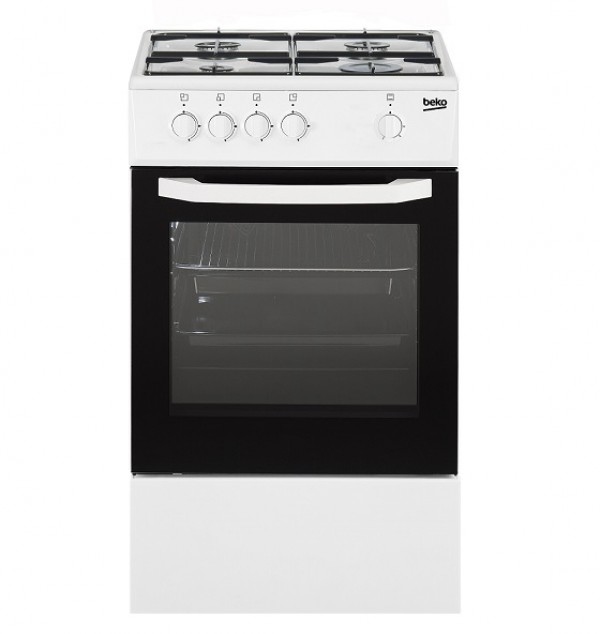 CUCINA BEKO CSG 42000 DW 50x50 CM 4 FUOCHI FORNO A GAS LIBERA INSTALLAZIONE BIANCO