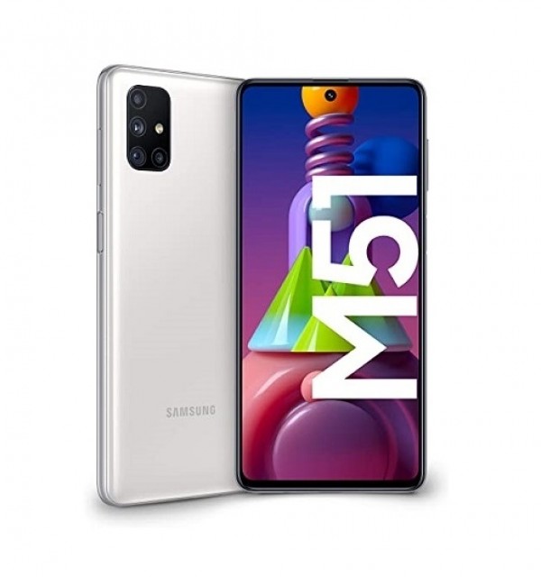 SMARTPHONE SAMSUNG GALAXY M51 SM M515F 128 GB DUAL SIM 6.7" 4G LTE WIFI QUATTRO FOTOCAMERE OCTA CORE BIANCO