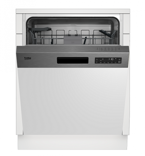 LAVASTOVIGLIE BEKO BDSN26430X 14 COPERTI 60 CM SEMI INCASSO 7 PROGRAMMI PARTENZA RITARDATA INOX CLASSE D