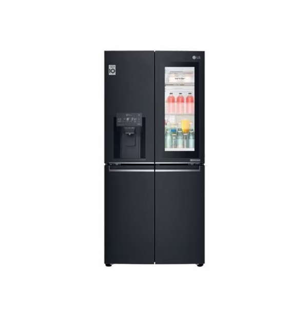 FRIGORIFERO MULTIDOOR SLIM INSTAVIEW DOOR IN DOOR LG GMX844MCKV 508 L NERO INVERTER NO FROST WIFI DISPENSER ACQUA E GHIACCIO CLASSE F