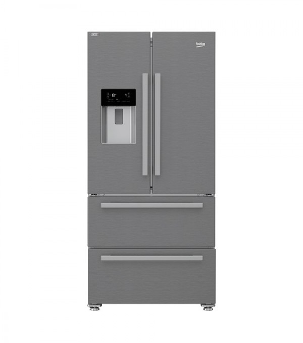FRIGORIFERO BEKO 4 PORTE GNE60530DXN 84 CM 539 L TOTAL NO FROST PROSMART INVERTER DISPENSER LIBERA INSTALLAZIONE INOX CLASSE F