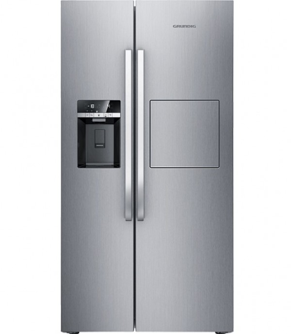 FRIGORIFERO GRUNDIG SIDE BY SIDE GSBS 14620 X 523L NO FROST DISPENSER MINI BAR LIBERA INSTALLAZIONE INOX CLASSE A++