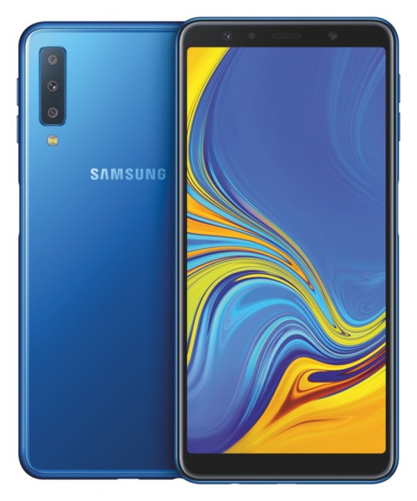 SMARTPHONE SAMSUNG GALAXY A7 SM A750F (2018) 64 GB OCTA CORE 6" SUPER AMOLED 4G LTE WIFI BLUETOOTH TRIPLA FOTOCAMERA BLU