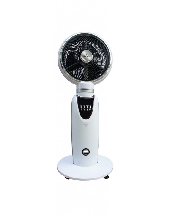 VENTILATORE COMBI DCG VE1855 40 CM 3 PALE OSCILLAZIONE DESTRA-SINISTRA NEBULIZZATORE DISPLAY LED 3 VELOCITA' BIANCO