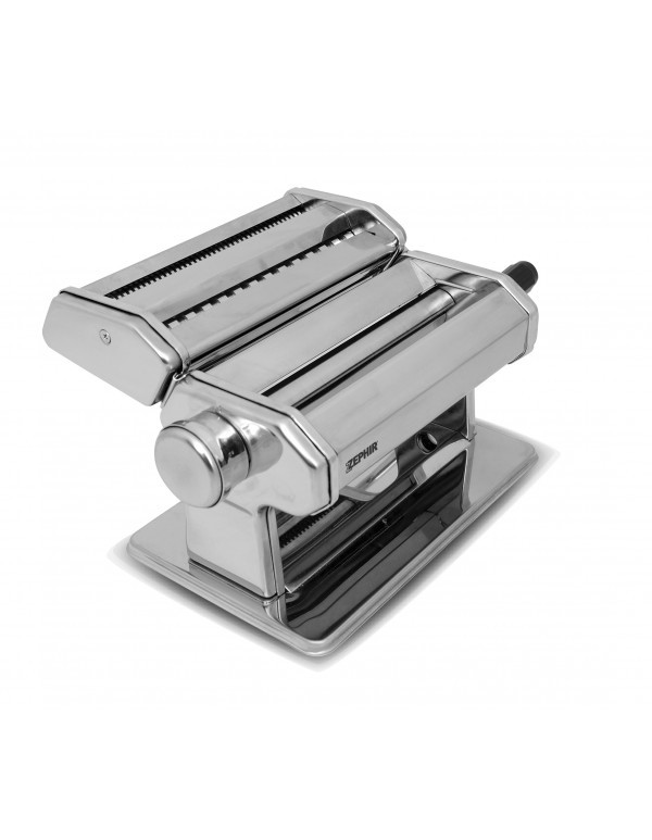MACCHINA MANUALE PER LA PASTA FRESCA DELUXE ZEPHIR ZHC4000 180MM REGOLATORE 7 POSIZIONI RULLI DA TAGLIO SILVER