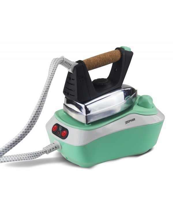 FERRO DA STIRO CON CALDAIA A VAPORE PROFESSIONALE ZEPHIR ZHF5000 2300 W NERO / VERDE