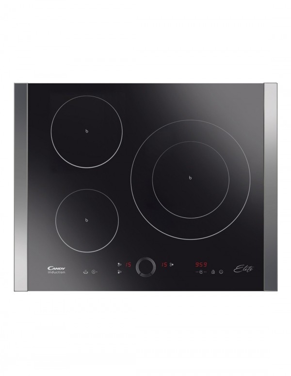 PIANO COTTURA CANDY INDUZIONE CI 3640 ELITE 3 FUOCHI 60 CM VETROCERAMICA NERO