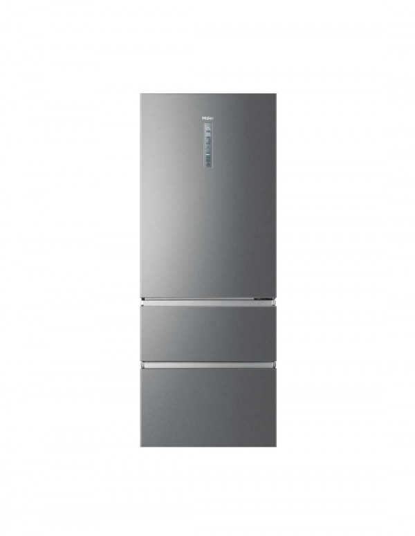 FRIGORIFERO HAIER A3FE743CPJ COMBINATO 70 CM 450 L 3 PORTE LIBERA INSTALLAZIONE NO FROST INOX CLASSE E