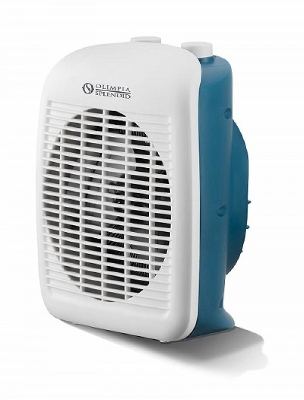 CALDOBAGNO / TERMOVENTILATORE ELETTRICO CALDO RELAX OLIMPIA SPLENDID 2000W TRE MODALITA' D'USO BIANCO / BLU