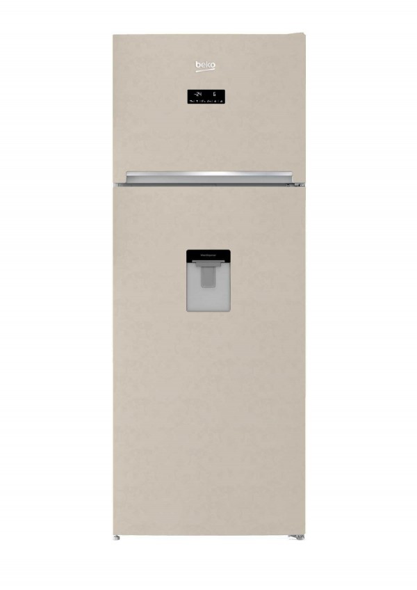 FRIGORIFERO BEKO RDNE455E20DB DOPPIA PORTA 402 L 70 CM NO FROST LIBERA INSTALLAZIONE DISPENSER BEIGE / PANNA CLASSE A+