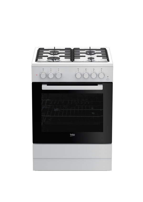 CUCINA ELETTRICA STATICA BEKO FSST62110DW 60x60 CM 71 L 4 FUOCHI A GAS 3 FUNZIONI BIANCO CLASSE A