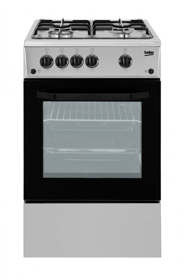 CUCINA ELETTRICA STATICA BEKO CSS 42014 FS 50x50 CM GAS 4 FUOCHI FORNO 54 L LIBERA INSTALLAZIONE ARGENTO CLASSE A