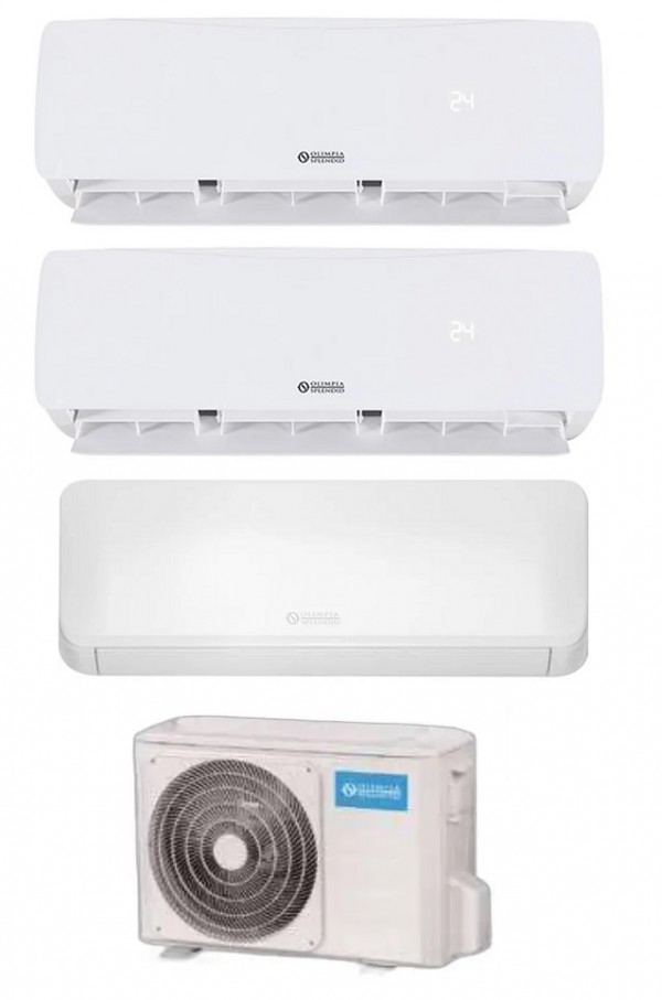 CLIMATIZZATORE / CONDIZIONATORE OLIMPIA SPLENDID TRIAL SPLIT OS-CAAMH21EI + OS-SELIH09EI + 2X OS-SECYH12EI (9000 + 12000 + 12000 BTU) GAS R32 POMPA DI CALORE DEUMIDIFICATORE WIFI BIANCO CLASSE A++