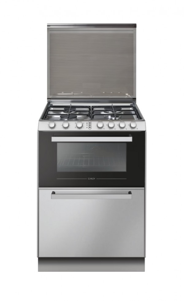 CUCINA CANDY TRIO 3 IN 1 TRIO4GXNT/1 ELETTRICO 2100 W PIANO COTTURA GAS FORNO CONVENTIONAL 60 CM LIBERA INSTALLAZIONE SILVER