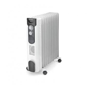 RADIATORE AD OLIO / TERMOSIFONE PORTATILE CALDORAD 11 ELEMENTI RISCALDANTI (99618) OLIMPIA SPLENDID 2500 W 2 LIVELLI DI POTENZA + FUNZIONE ECO BIANCO