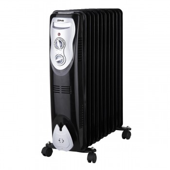 RADIATORE OLIO / TERMOSIFONE PORTATILE ZEPHIR ZRA1511 11 ELEMENTI 3 LIVELLI DI POTENZA 1000/1500/2000W TERMOSTATO REGOLABILE NERO