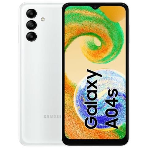 SMARTPHONE SAMSUNG GALAXY A04s SM A047F DUAL SIM 32 GB OCTA CORE 6.5" TRIPLA FOTOCAMERA 4G LTE WIFI BLUETOOTH AWESOME WHITE / BIANCO