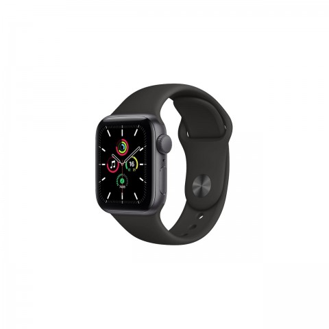 SMARTWATCH APPLE WATCH SE 44 MM GPS CASSA IN ALLUMINIO GRIGIO SIDERALE CINTURINO SPORT BAND NERO