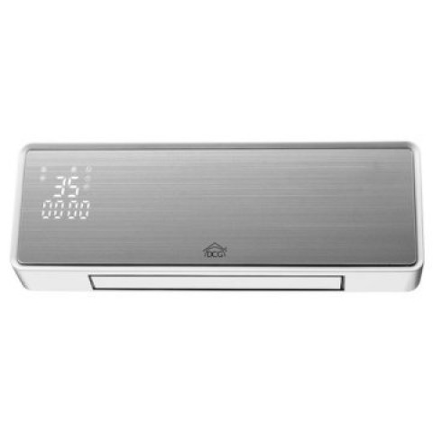 STUFETTA ELETTRICA / TERMOVENTILATORE A PARETE DCG TCM75 2000 W AUTO OSCILLANTE TIMER 2 LIVELLI DI POTENZA SILVER