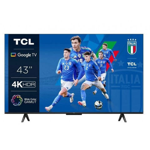 TV 43" TCL 43P79B LED 4K ULTRA HD SMART WIFI GOOGLE TV 2800 PPI HDMI USB TITANIO