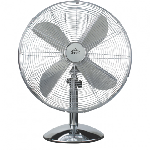 VENTILATORE DA TAVOLO IN METALLO DCG VE1616SS 40 CM OSCILLAZIONE ORIZZONTALE 3 VELOCITA' 