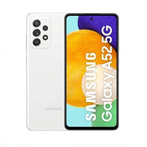 SMARTPHONE SAMSUNG GALAXY A52 5G SM A526B 128 GB DUAL SIM OCTA CORE 6.5" SUPER AMOLED QUADRUPLA FOTOCAMERA AWESOME WHITE / BIANCO