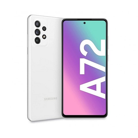 SMARTPHONE SAMSUNG GALAXY A72 SM A725F 128 GB DUAL SIM OCTA CORE 6.7" SUPER AMOLED 4G LTE WIFI BLUETOOTH 4 FOTOCAMERE AWESOME WHITE / BIANCO
