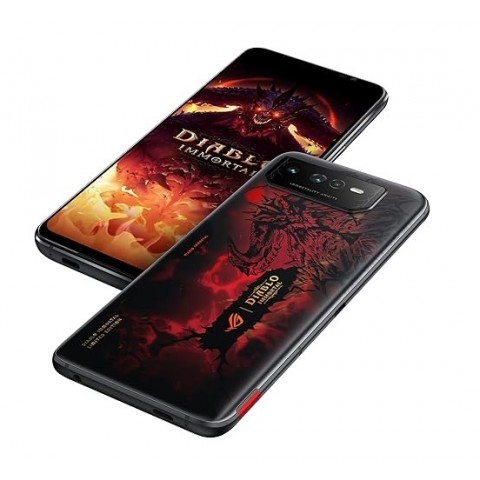 SMARTPHONE ASUS ROG PHONE 6 5G DIABLO IMMORTAL EDITION AI2201 16 + 512 GB DUAL SIM 6.78" TRIPLA FOTOCAMERA 50 MP HELLFIRE RED / NERO ROSSO