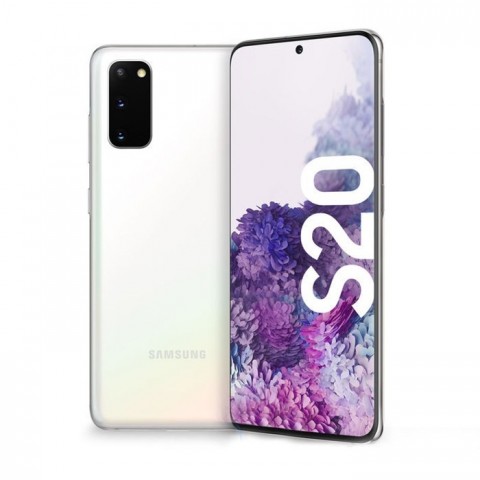 SMARTPHONE SAMSUNG GALAXY S20 SM G980F 128 GB DUAL SIM 6.2" 4G LTE 12 + 64 + 12 MP OCTA CORE COSMIC WHITE / BIANCO