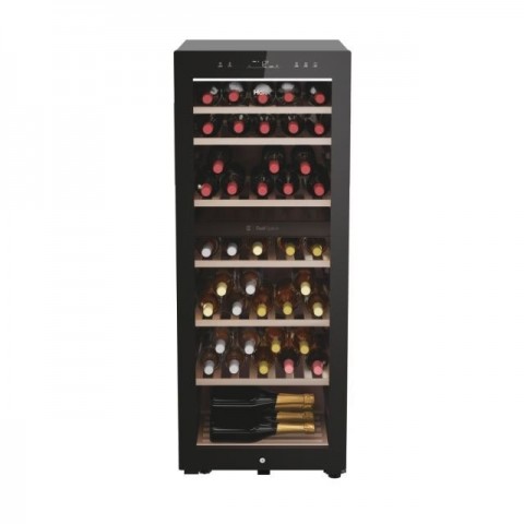 CANTINETTA VINO WINE BANK 50 SERIE 7 HAIER HWS77GDAU1 2 ZONE 77 BOTTIGLIE RIPIANI IN LEGNO LIBERA INSTALLAZIONE WIFI + BLE NERO CLASSE G