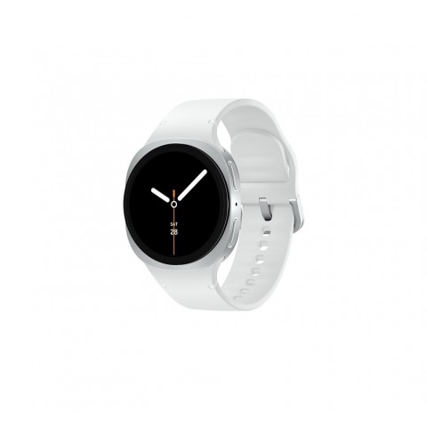 SMARTWATCH SAMSUNG GALAXY WATCH 8 40 MM SM L325 4G LTE BLUETOOTH WIFI 1.3" SUPER AMOLED 32 GB CASSA SILVER / ARGENTO CINTURINO SPORT BAND WHITE / BIANCO