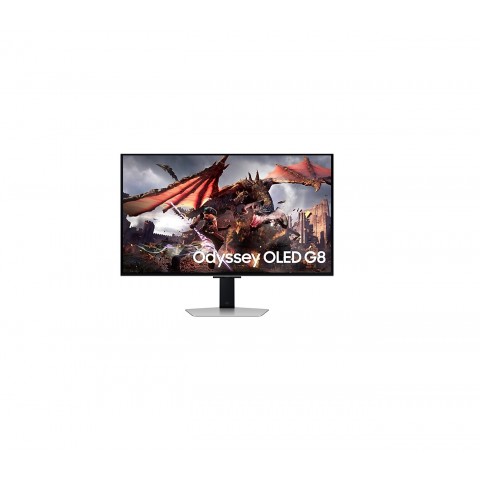 MONITOR GAMING ODYSSEY OLED G8 UHD SAMSUNG 32" LS32DG802SUXEN 0.03 MS 240 HZ SMART HDMI HUB USB BLUETOOTH HDR10 ALTOPARLANTE SILVER