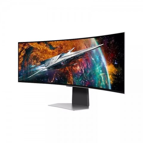 MONITOR OLED GAMING ODYSSEY G9 G95C 49" SAMSUNG LS49CG954SUXEN CURVO 5K ULTRA HD SMART WIFI 240 HZ 0.03 MS HDR HDMI USB BLUETOOTH ALTOPARLANTI ARGENTO