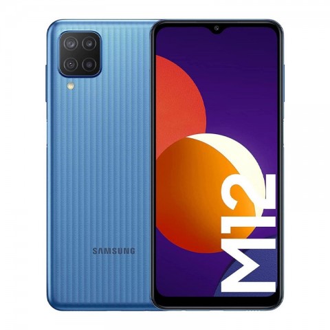 SMARTPHONE SAMSUNG GALAXY M12 SM M127F 128 GB DUAL SIM 6.5" 4G LTE WIFI QUATTRO FOTOCAMERE OCTA CORE LIGHT BLUE