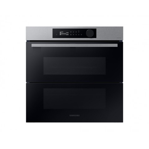 FORNO SAMSUNG DUAL COOK FLEX SERIE 5 NV7B5740TBS INCASSO DOPPIA PORTA 60 CM 76 L GRILL VAPORE WIFI INOX / NERO CLASSE A+
