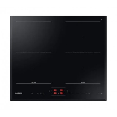 PIANO COTTURA SAMSUNG NZ64B5066KK A INDUZIONE SLIM FIT 60 CM VETROCERAMICA 4 FUOCHI DUAL FLEX ZONE CONTROLLO TOUCH WIFI DISPLAY LED NERO
