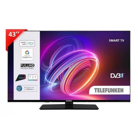 TV 43" TELEFUNKEN TE43750B45I2K LED FULL HD SMART WIFI HDMI USB MODALITA' HOTEL LINUX