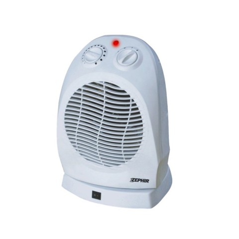 CALDOBAGNO / TERMOVENTILATORE ELETTRICO OSCILLANTE ZEPHIR ZTRM6 2 LIVELLI DI POTENZA 1000/2000 TERMOSTATO REGOLABILE BIANCO
