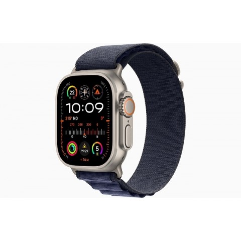 SMARTWATCH APPLE WATCH ULTRA 2 49 MM GPS + CELLULAR 64 GB watchOS 11 CASSA NATURALE CINTURINO ALPINE LOOP BLU NAVY