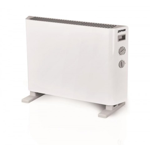 STUFETTA ELETTRICA / TERMOCONVETTORE DA PAVIMENTO ZEPHIR ZCV2100M-B 3 LIVELLI DI POTENZA (750/1250/2000W) TERMOSTATO REGOLABILE BIANCO