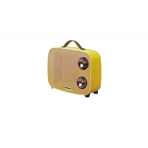 STUFETTA / TERMOVENTILATORE CERAMICO ZEPHIR ZPTC888 2 LIVELLI DI POTENZA 750/1500W TERMOSTATO REGOLABILE SENAPE