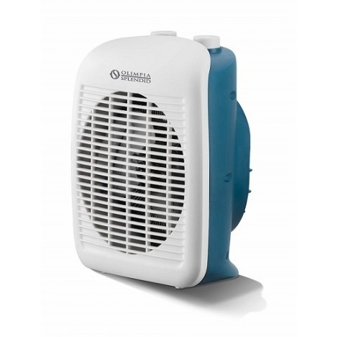 CALDOBAGNO / TERMOVENTILATORE ELETTRICO CALDO RELAX OLIMPIA SPLENDID 2000W TRE MODALITA' D'USO BIANCO / BLU