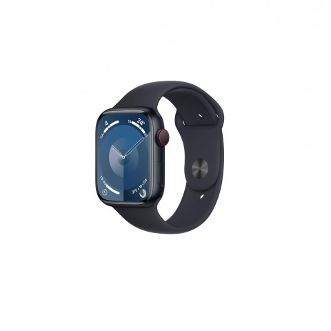SMARTWATCH APPLE WATCH 9 45 MM GPS + CELLULAR BLUETOOTH WIFI 64GB ALLUMINIO MEZZANOTTE CINTURINO SPORT NERO