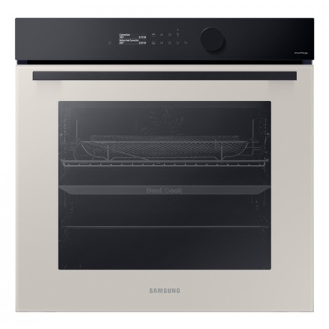 FORNO SAMSUNG INCASSO NV7B5655SDE DUAL COOK SERIE 5 60 CM 76 L GRILL PIROLITICO VAPORE WIFI BEIGE NERO CLASSE A+
