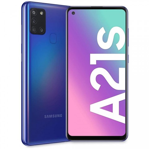 SMARTPHONE SAMSUNG GALAXY A21s SM A217F 128 GB OCTA CORE 6.5" QUATTRO FOTOCAMERE 4G LTE WIFI BLUETOOTH BLU