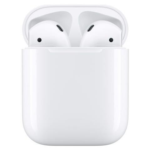 CUFFIE / AURICOLARI AIRPODS 2 APPLE CUSTODIA DI RICARICA VIA CAVO BLUETOOTH BIANCO